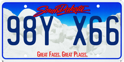 SD license plate 98YX66