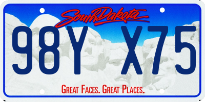 SD license plate 98YX75