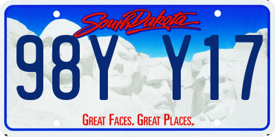 SD license plate 98YY17