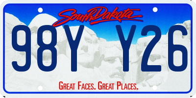 SD license plate 98YY26