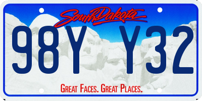 SD license plate 98YY32