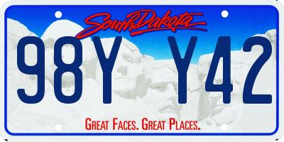 SD license plate 98YY42