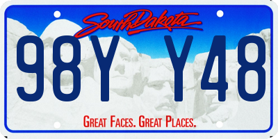 SD license plate 98YY48
