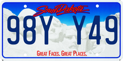 SD license plate 98YY49