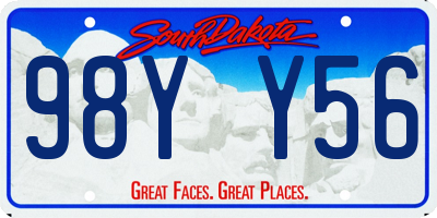 SD license plate 98YY56