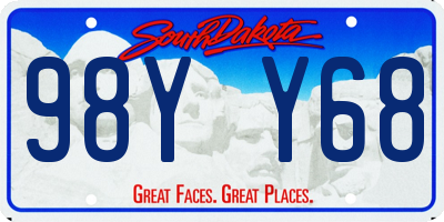 SD license plate 98YY68