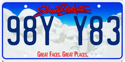 SD license plate 98YY83