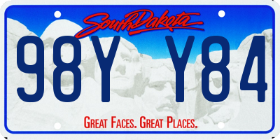 SD license plate 98YY84