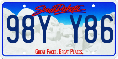 SD license plate 98YY86