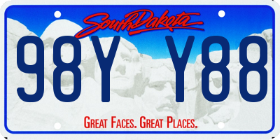 SD license plate 98YY88