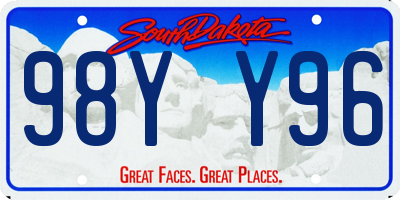 SD license plate 98YY96