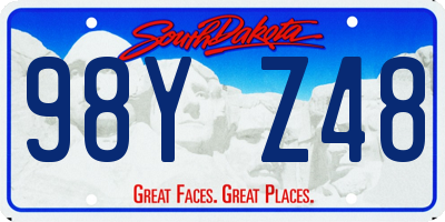 SD license plate 98YZ48