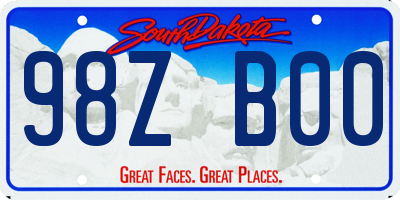SD license plate 98ZB00