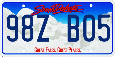SD license plate 98ZB05