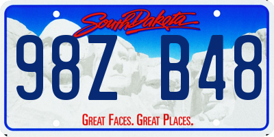 SD license plate 98ZB48