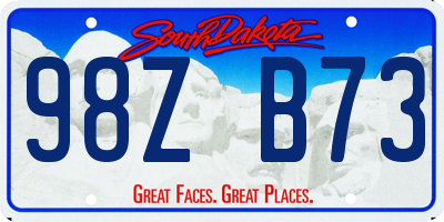 SD license plate 98ZB73