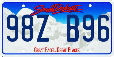 SD license plate 98ZB96
