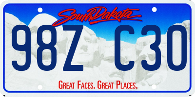 SD license plate 98ZC30