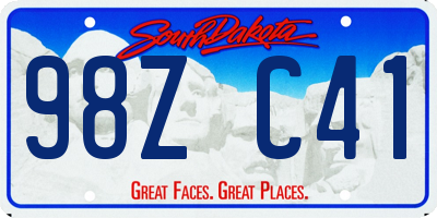 SD license plate 98ZC41