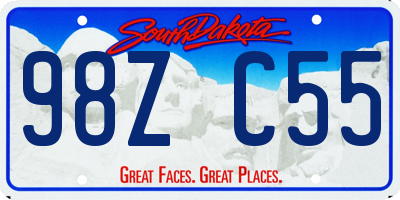 SD license plate 98ZC55