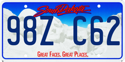 SD license plate 98ZC62