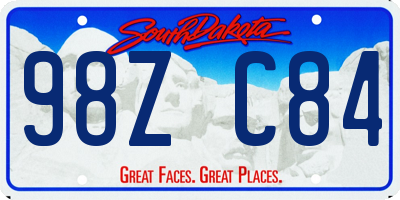 SD license plate 98ZC84