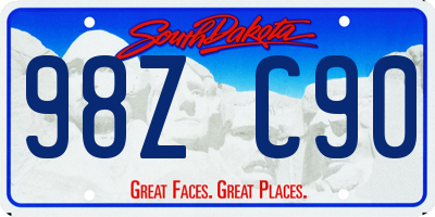 SD license plate 98ZC90