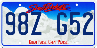 SD license plate 98ZG52