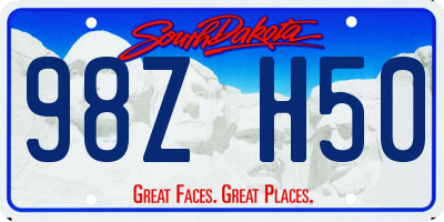 SD license plate 98ZH50