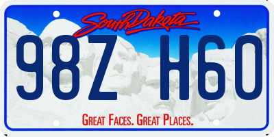 SD license plate 98ZH60