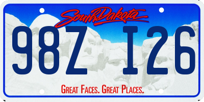 SD license plate 98ZI26