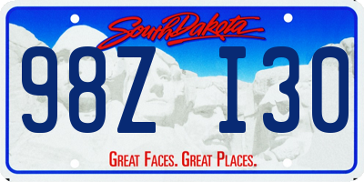 SD license plate 98ZI30