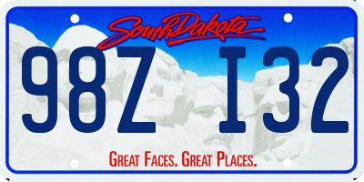 SD license plate 98ZI32