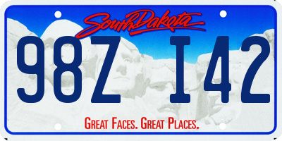 SD license plate 98ZI42