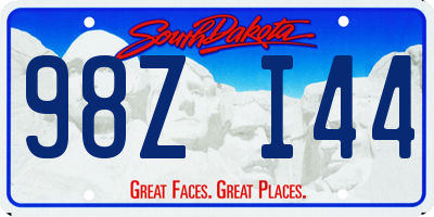 SD license plate 98ZI44