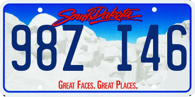 SD license plate 98ZI46