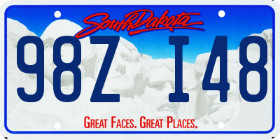 SD license plate 98ZI48