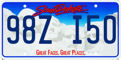 SD license plate 98ZI50
