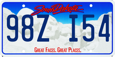 SD license plate 98ZI54