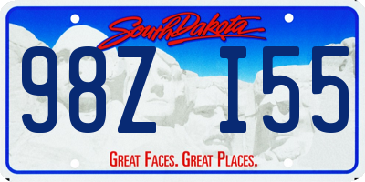SD license plate 98ZI55