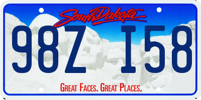 SD license plate 98ZI58