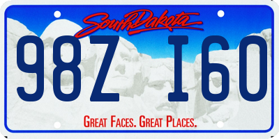 SD license plate 98ZI60
