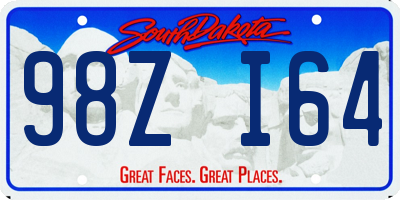 SD license plate 98ZI64