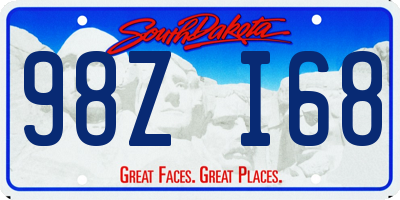 SD license plate 98ZI68