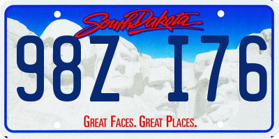 SD license plate 98ZI76