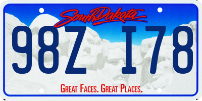 SD license plate 98ZI78