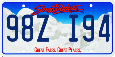 SD license plate 98ZI94