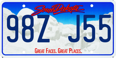 SD license plate 98ZJ55