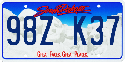 SD license plate 98ZK37