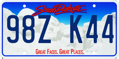 SD license plate 98ZK44